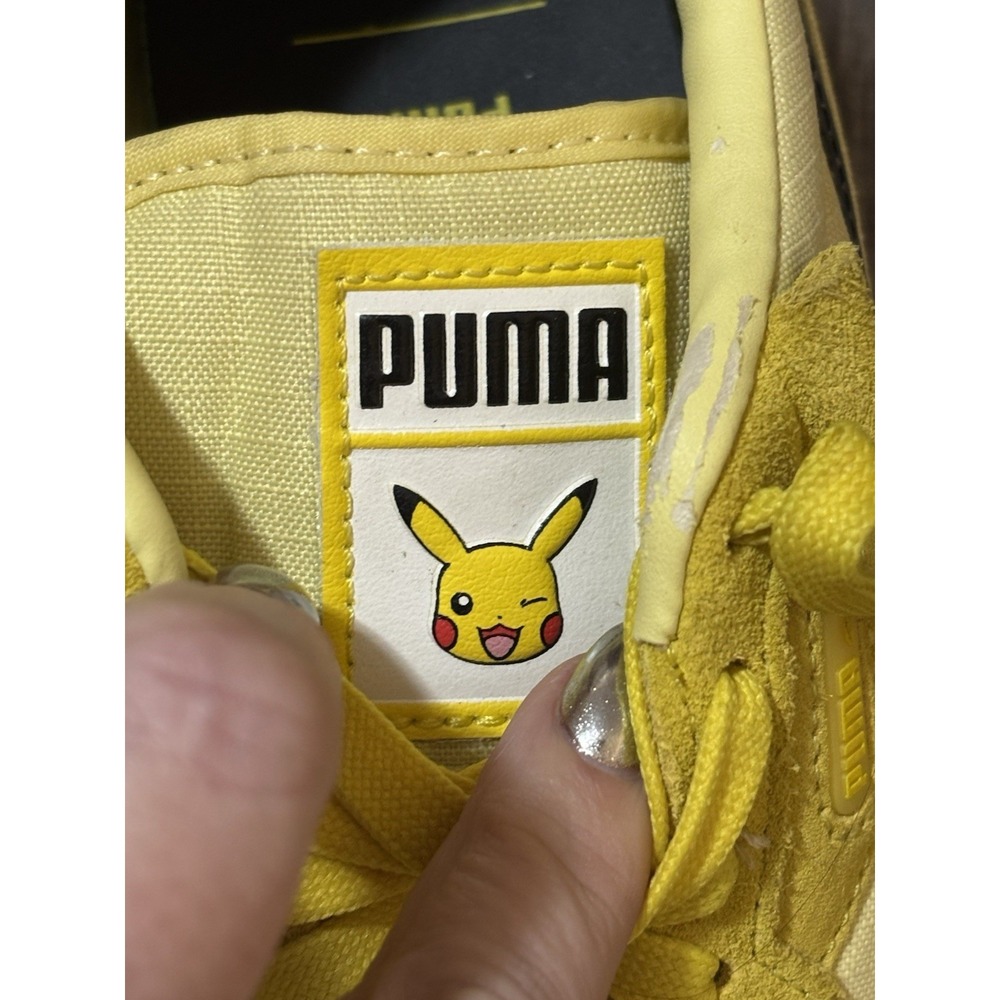 Puma Pokémon Pikachu Sneakers Yellow Suede Youth 4.5‎ Big Kids